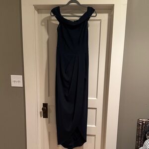 BHLDN Dark Green High Low Dress